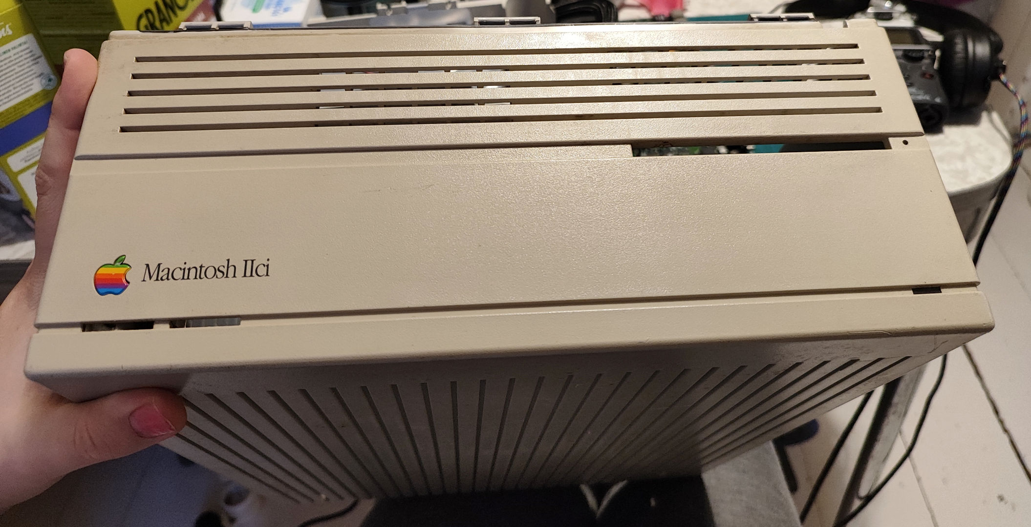 front of IIci case, after cleaning